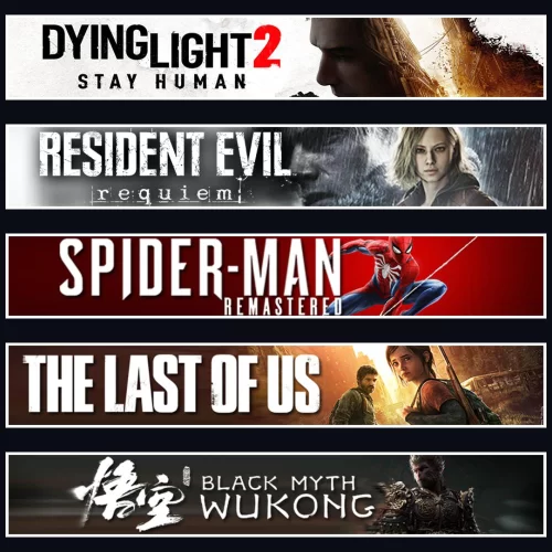  DY2 +Evil 9 +Spider 1 +TLOU1 +Wukong